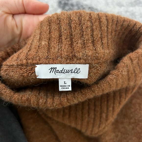Women’s MADEWELL Dillon Mockneck Pullover Heather Cumin* Sweater - Picture 5 of 6